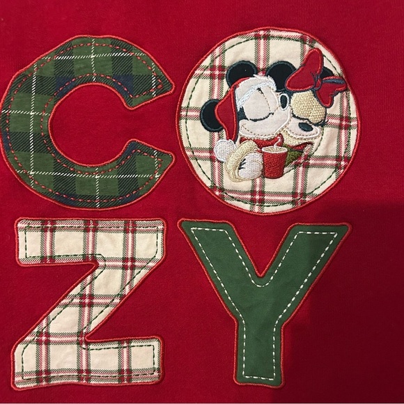 Vintage Disney Mickey and Minnie cropped sweatshirt. Size M - Picture 2 of 4